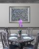 Silver Floral and Black Crown Molding 94 Inch