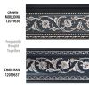 Silver Floral and Black Crown Molding 94 Inch