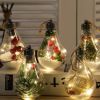Transparent LED Hanging Bulbs – Winter Fairy Light Ornaments