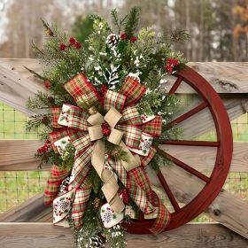 Wagon Wheel Christmas Wreath