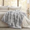 1 PC 50x60" Vivienne Faux Fur Throw Light Grey