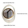 Modern Geometric Wall Mirror – 18×24 White Framed Hanging Decor