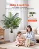 VEVOR Artificial Areca Palm Tree 5 ft, Fake Palm Tropical Plants with White Tall Planter, Faux Floor Silk Plant in Pot