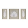 3-Piece Palm Leaf Wall Art – Framed Rice Paper Shadowbox Decor