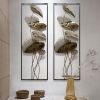 2-Piece Metal Lotus Leaves Wall Decor – Large Modern Sculptural Set