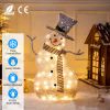 LED Christmas Snowman Decoration lighted up snowman Collapsible Battery Operated Lighted Snowman Indoor Outdoor Garden Light with Removable Hands Scar