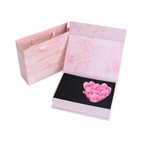 Mothers Day Rose Gift Box Soap Flower Artificial Rose Window (Style: C No Necklace)