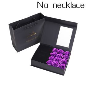 Mothers Day Rose Gift Box Soap Flower Artificial Rose Window (Style: 2No Necklace)