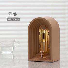 Speaker Nordic Lamp Festival Creative Gift Atmosphere Night Lamp Desktop Bluetooth DIY Bedroom Lamp (Color: Pink, Ships From: China)