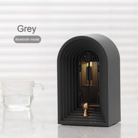 Speaker Nordic Lamp Festival Creative Gift Atmosphere Night Lamp Desktop Bluetooth DIY Bedroom Lamp (Color: Grey, Ships From: China)