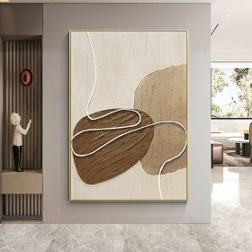 Minimalist Neutral Textured Canvas Art – Modern Abstract Wall Decor (Style: 1, size: 60x90cm)