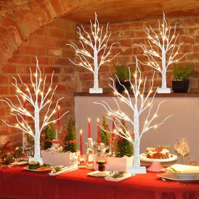 2 FT LED Birch Tree with Warm White Lights – Tabletop Christmas Decor (size: 4 Pack)