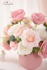 Artificial Flowers Fake Silk Flowers for DIY Wedding Bouquets Cake Decoration Mixed Roses Combo Blush Pink and White Flower Centerpieces Arrangements
