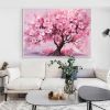 Hand Painted Oil Painting Original Blossom Flower Oil Painting on Canvas Large Wall Art Abstract Pink Floral Painting Minimalist Art Custom Painting L